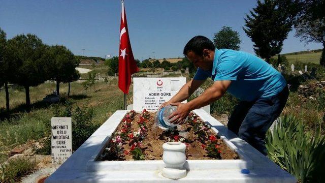 Şehit Mezarlarının Bakımı Yapıldı