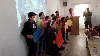 Elbeyli Barınma Merkezinde Kütüphane Açılışı Yapıldı