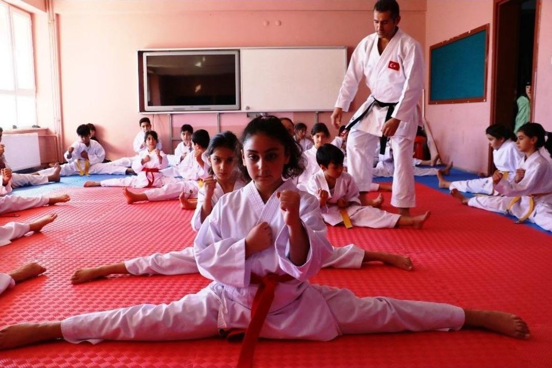 İstanbul&rsquo;dan Geldi, K&ouml;y &Ccedil;ocuklarına &Uuml;cretsiz Karate &Ouml;ğretiyor