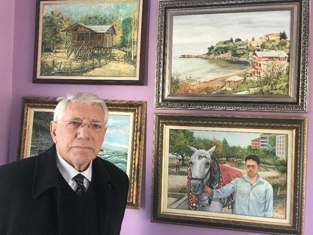 (özel Haber) 71 Yaşındaki Ressam Fırçasıyla Alaplı’yı Tanıtıyor