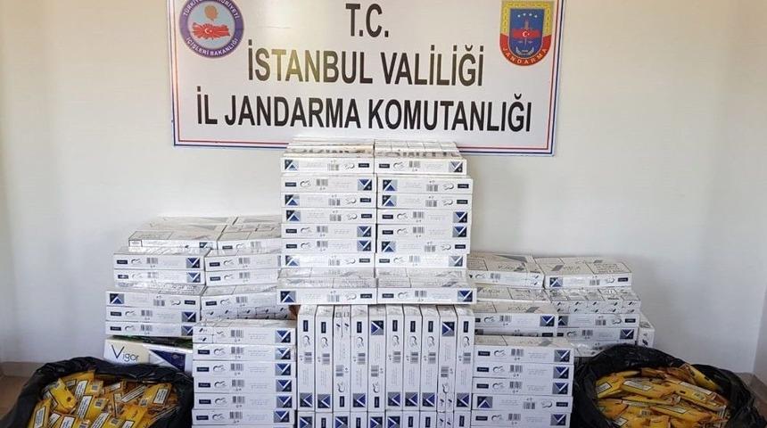 Jandarmadan İstanbul&rsquo;da Ka&ccedil;ak Sigara Operasyonu