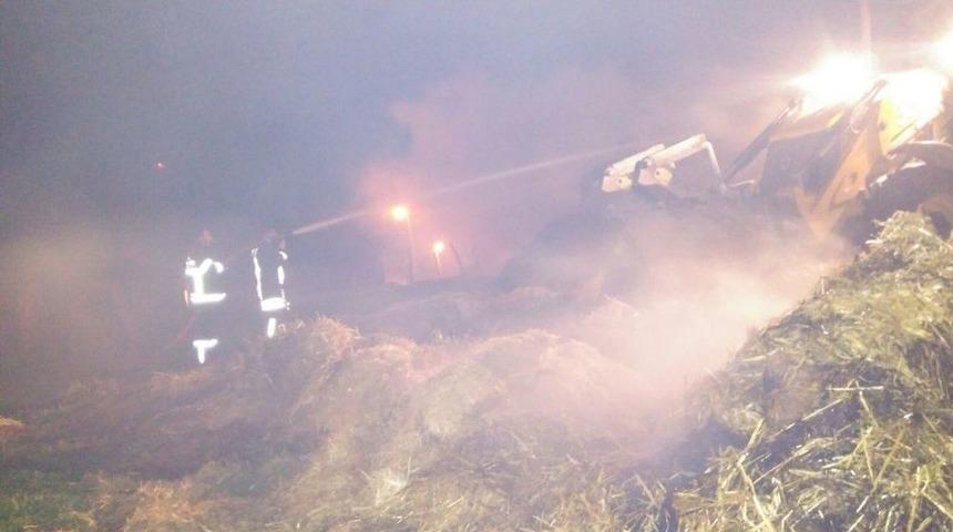 Biga&rsquo;da Ahır Yangınında Hayvanlar Telef Oldu