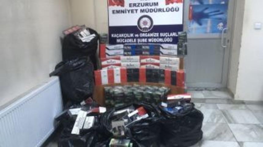 Erzurum’da 39 Bin 67 Paket Kaçak Sigara Ele Geçirildi