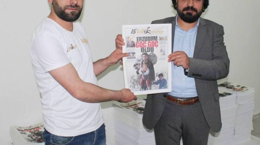 Erzurum&rsquo;un İlk Ekonomi Gazetesi İş&rsquo;te Erzurum 5 Bin Tirajla &Ccedil;ıktı