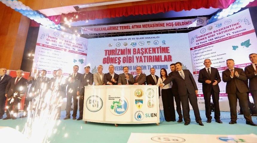 Antalya&rsquo;da 8 Tesisin Temeli Atıldı, 2 Tesis A&ccedil;ıldı