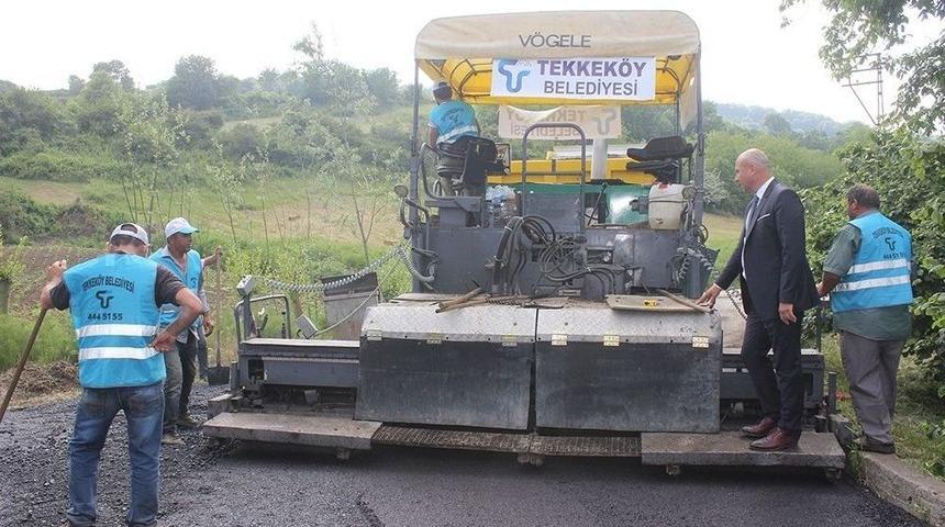 Tekkek&ouml;y&rsquo;de Asfalt Yol Atağı