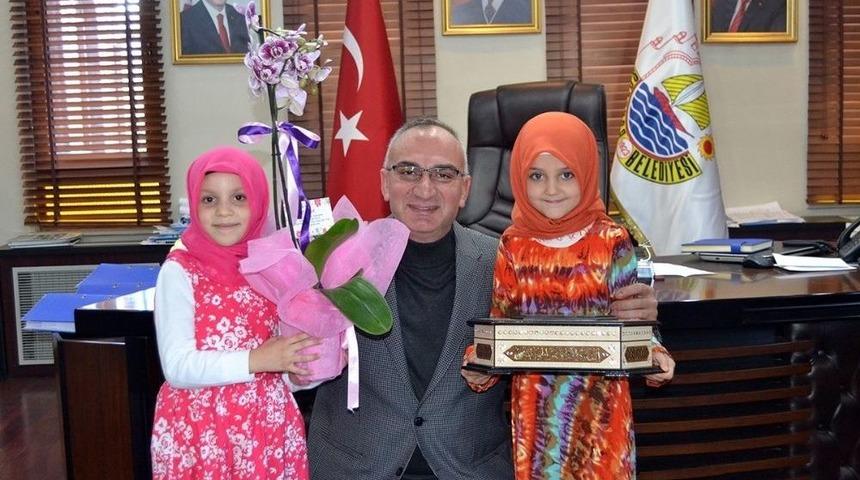 G&uuml;ldibi Kur&rsquo;an Kursu &Ouml;ğrencilerinden Başkan Yılmazer&rsquo;e Ziyaret