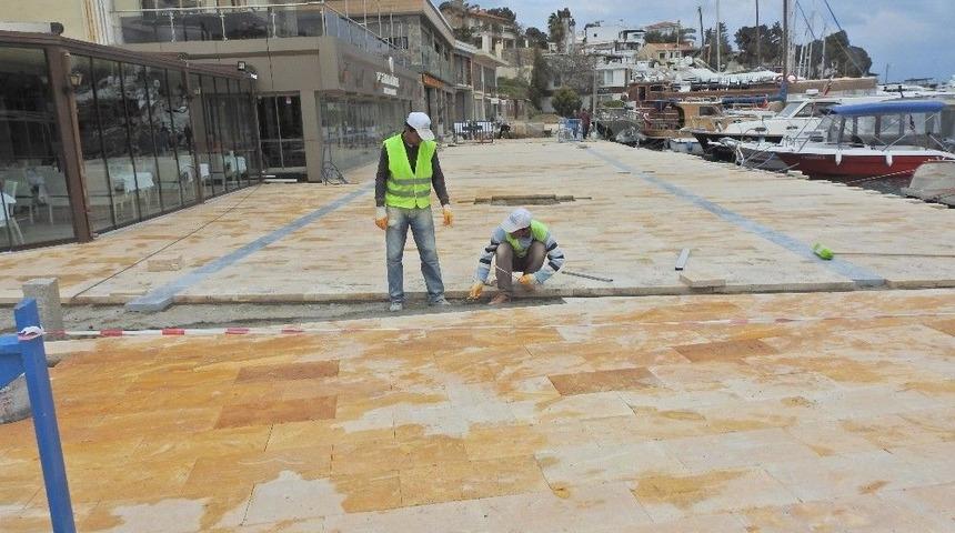 &Ccedil;eşme&rsquo;nin Dalyan Sahili Yenileniyor