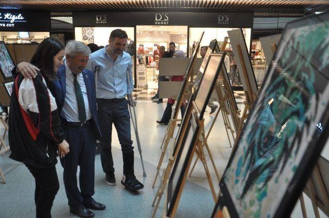 Kozlu Anadolu Lisesi Yılsonu Resim Sergisi Açıldı