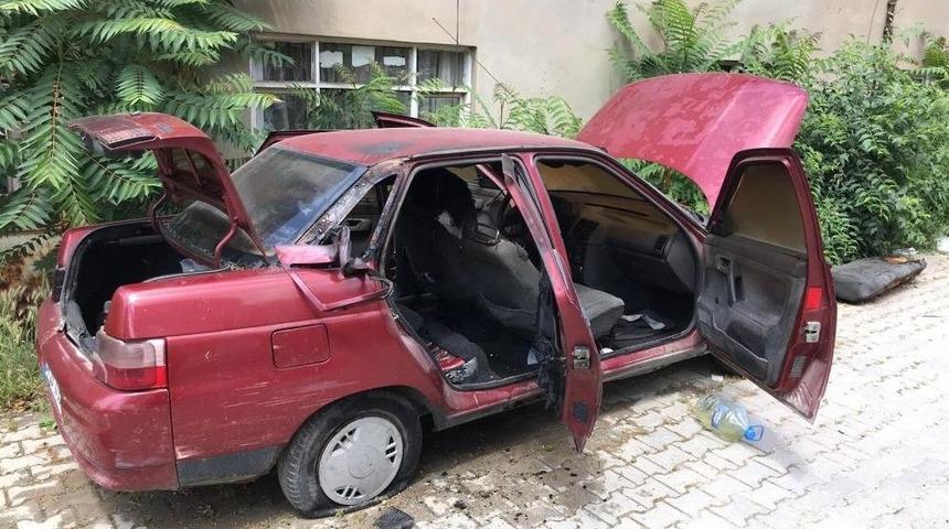 (özel) Edirne’de Araç Yangını