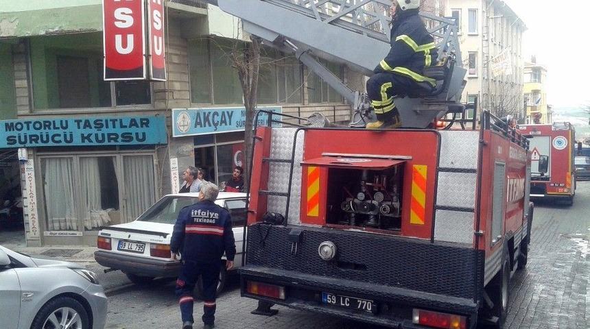 Tekirdağ’da Baca Yangını Korkuttu