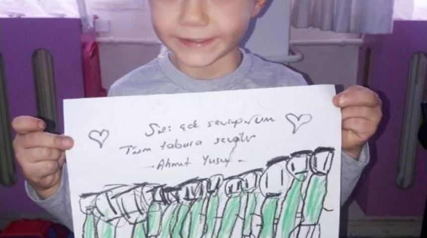 Anaokulu Öğrencileri Asker Ağabeylerini Unutmadı