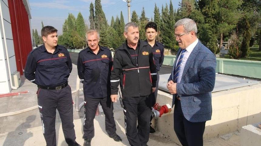 Başkan Akcan’dan Yeni İtfaiye Binasına Ziyaret Etti