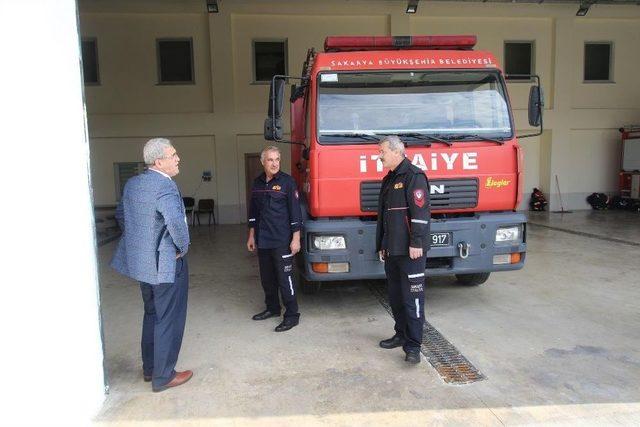 Başkan Akcan’dan Yeni İtfaiye Binasına Ziyaret Etti