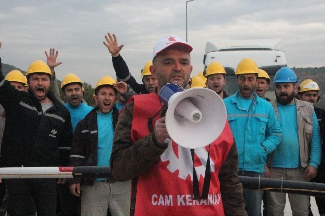 Bilecik&rsquo;te Cam İş&ccedil;ileri Eylem Yaptı