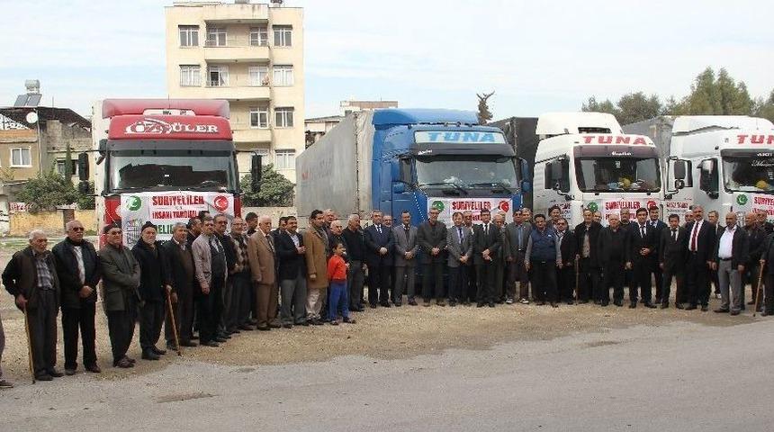 Mersin&rsquo;den Suriye&rsquo;ye 4 Tır Yardım Malzemesi G&ouml;nderildi