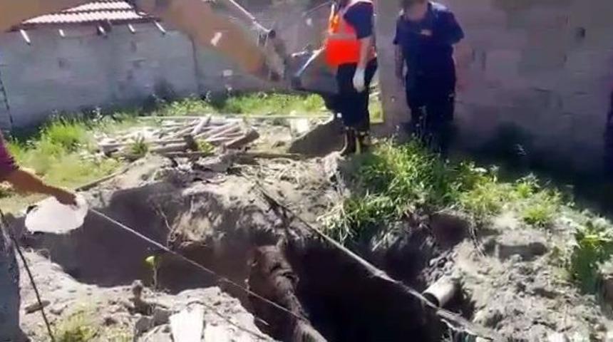 Isparta&rsquo;da &Ccedil;ukura D&uuml;şen At Kep&ccedil;eyle Kurtarıldı