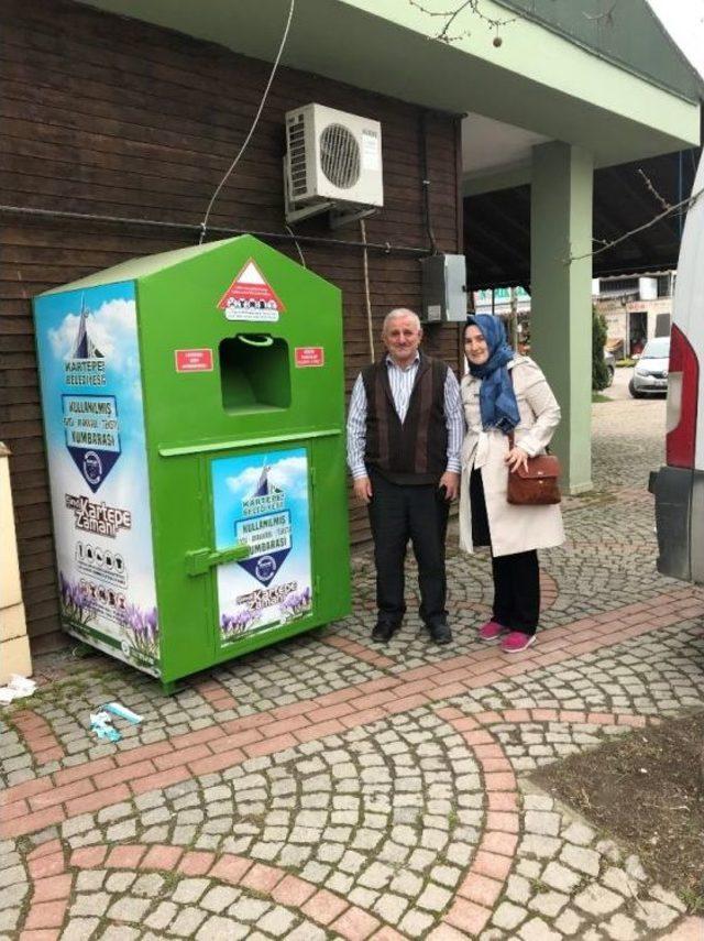 Kartepe’de Tekstil Konteynerleri Dağıtılıyor