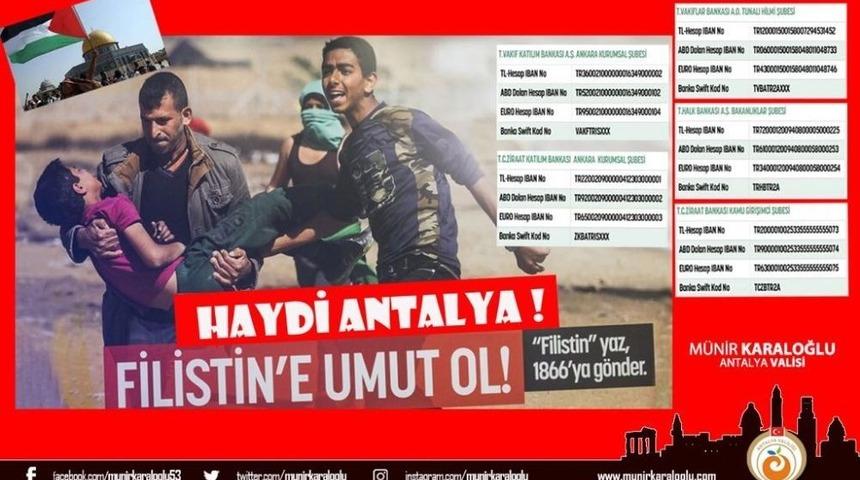 Vali Karaloğlu&rsquo;ndan Filistin&rsquo;e &ldquo;destek&rdquo; &Ccedil;ağrısı