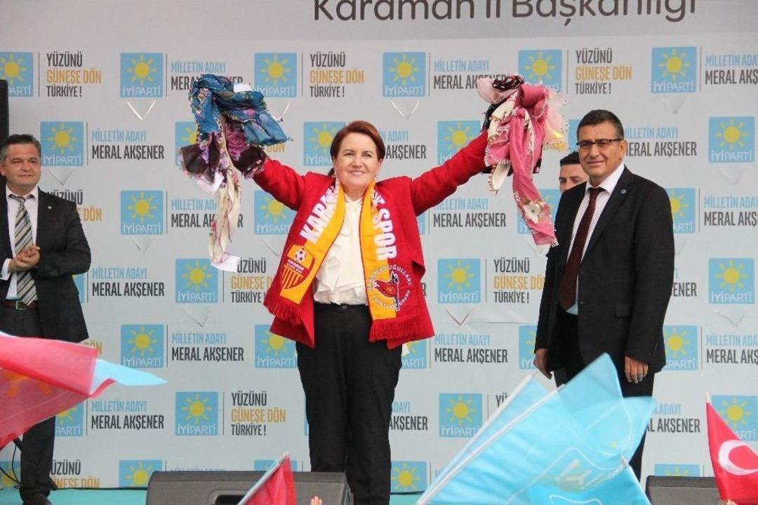 İyi Parti Genel Başkanı Akşener Karaman&rsquo;da