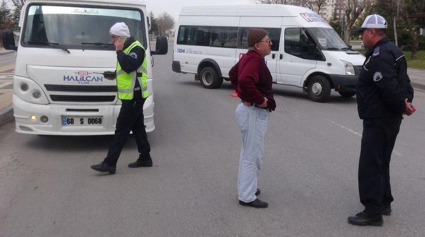 Aksaray&rsquo;da Toplu Taşıma Ara&ccedil;ları Denetlendi