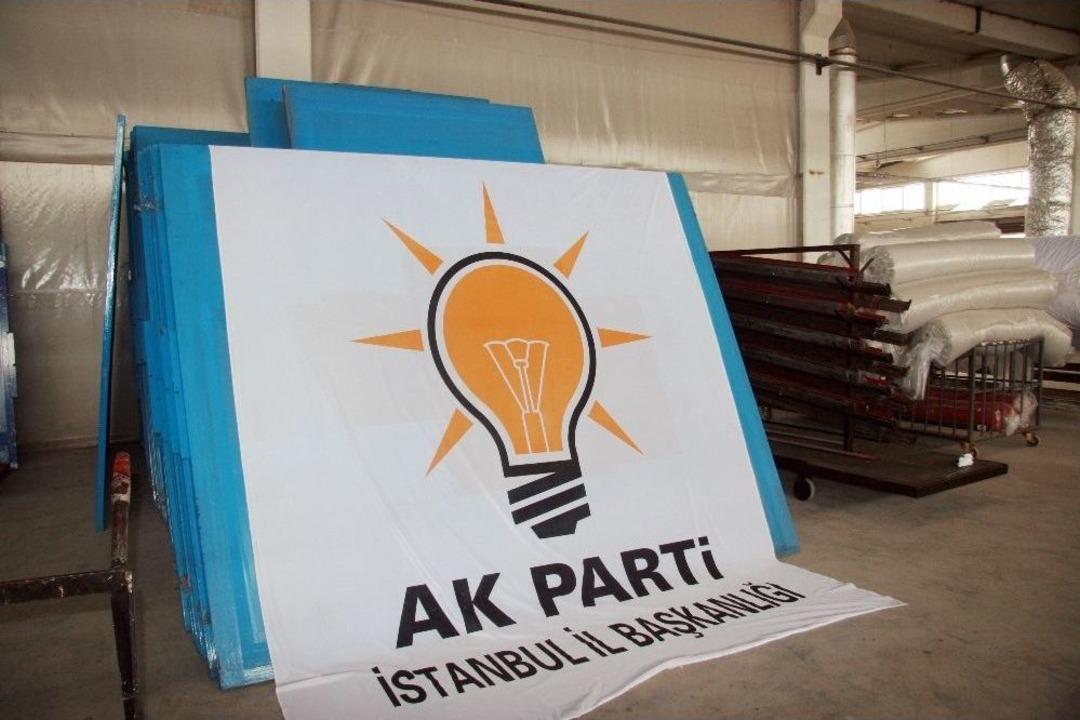 Ak Parti İstanbul İl Başkanlığının Devasa Bayrakları Denizli&rsquo;de Basılıyor