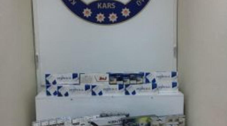 Kars&rsquo;ta 418 Paket Ka&ccedil;ak Sigara Yakalandı