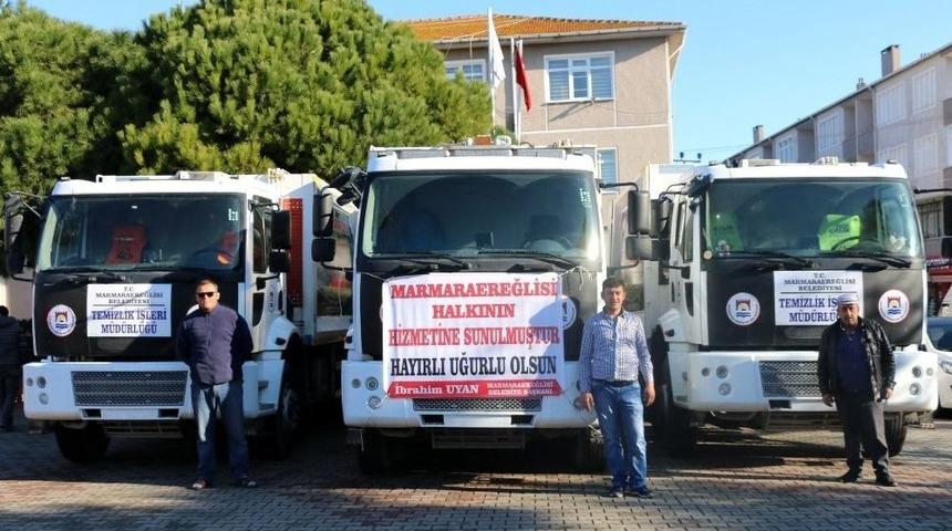 Marmaraereğlisi Belediyesine 3 Yeni Çöp Kamyonu
