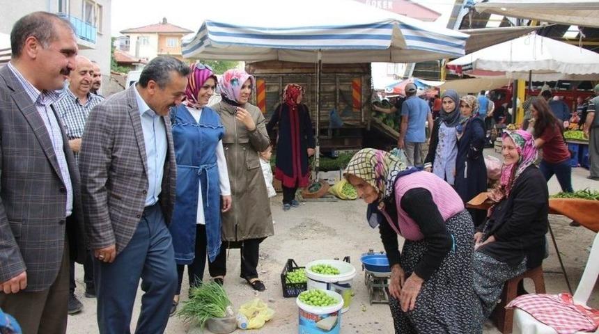 Başkan Tutal, Pazar Esnafını Ziyaret Etti