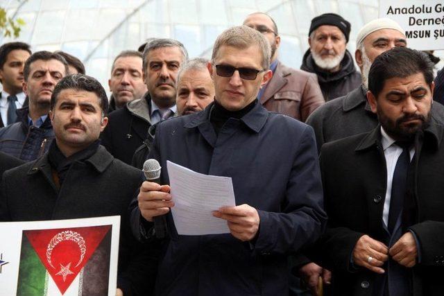 Abd’nin Kudüs Açıklamaları Samsun’da Protesto Edildi