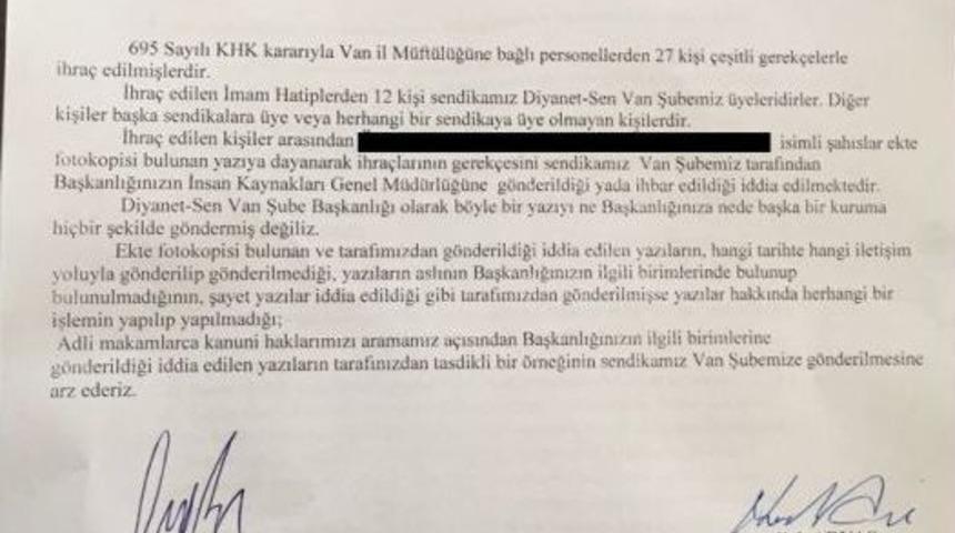 Diyanet-sen&rsquo;den Basında &Ccedil;ıkan Haberlere İlişkin A&ccedil;ıklama