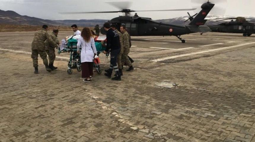 Tunceli&rsquo;de Hasta İ&ccedil;in Askeri Helikopter Tahsis Edildi