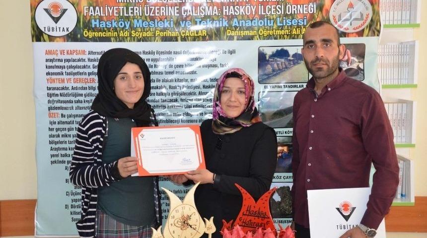 Hask&ouml;yl&uuml; &Ouml;ğrencinin Projesi B&ouml;lge 2&rsquo;nciliği Getirdi