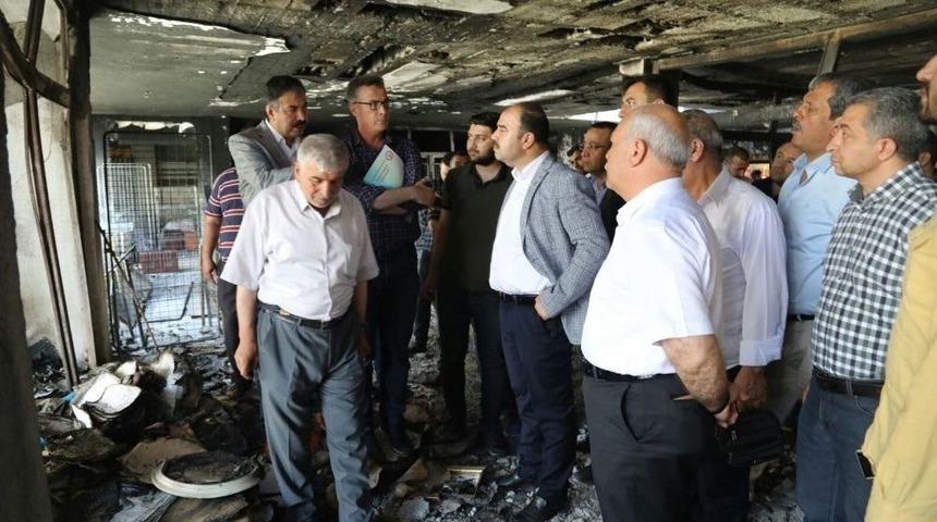 &Ccedil;ift&ccedil;i Yangın &Ccedil;ıkan Han&rsquo;ı İnceledi