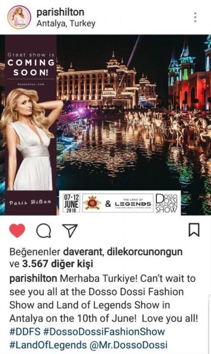 Paris Hilton’dan Mesaj Var: “merhaba Türkiye, Hepinizi Seviyorum"