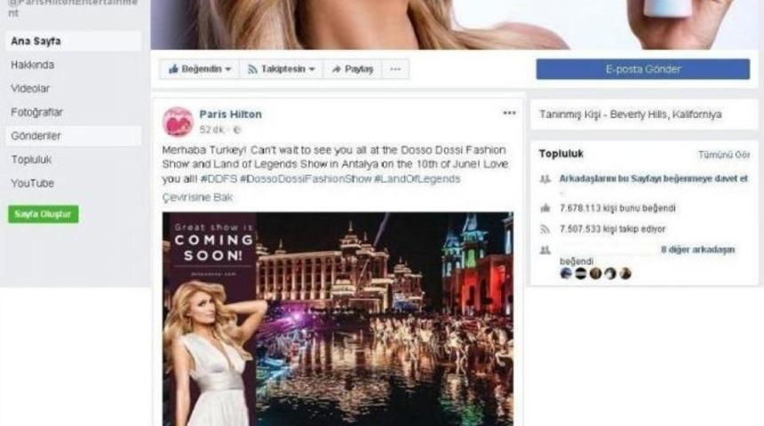 Paris Hilton&rsquo;dan T&uuml;rkiye&rsquo;ye Mesaj