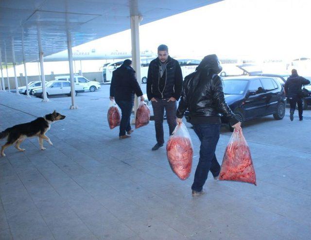 Adıyaman Otogarında Kaçak Et Ele Geçirildi