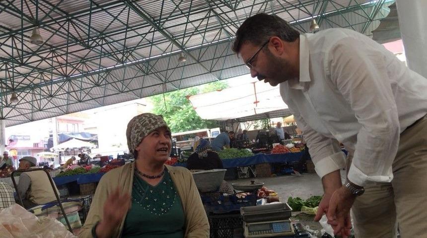 Ak Parti İl Başkanı &Ouml;zmen, Sultanhisar Esnafını Ziyaret Etti