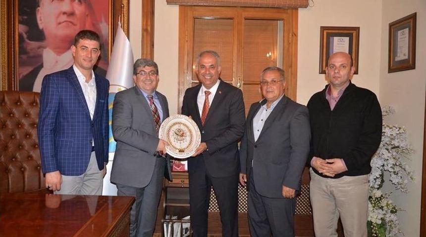 Başkan Yaman, Başkan Can&rsquo;la Bir Araya Geldi