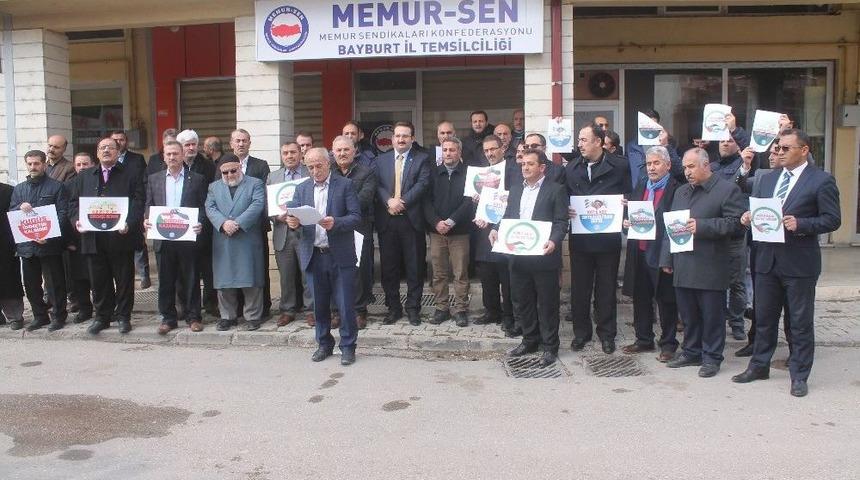 Bayburt&rsquo;ta Abd Ve İsrail&rsquo;e Sert Tepki