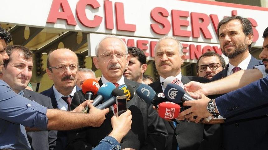 Chp Lideri Kılıçdaroğlu Kavgada Yaralanan Saadet Parti’liyi Ziyaret Etti