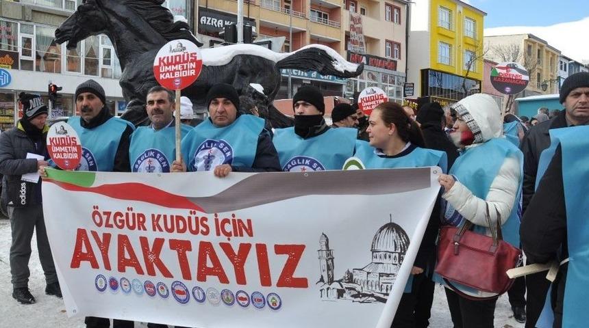 Kars&rsquo;ta, Abd Protesto Edildi