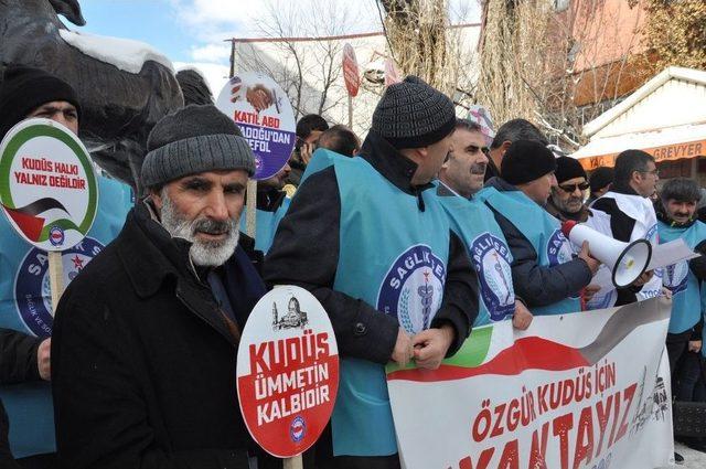 Kars’ta, Abd Protesto Edildi