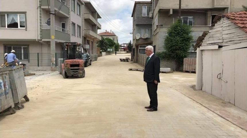 Ergene&rsquo;de Parke Taş Yapım İşi S&uuml;r&uuml;yor