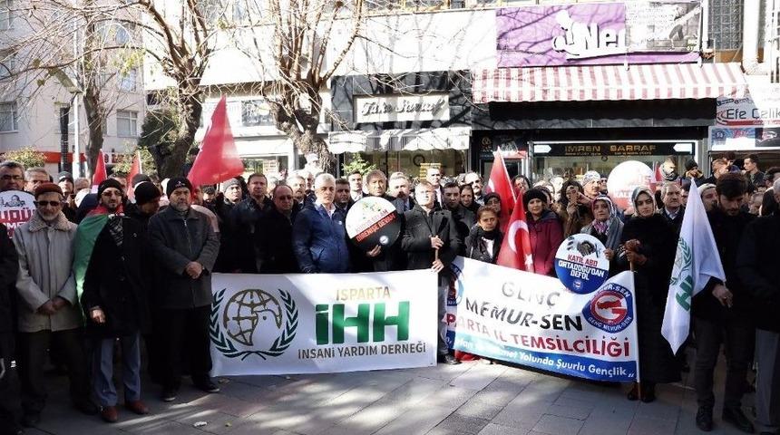 Isparta&rsquo;da Kud&uuml;s Protestosu