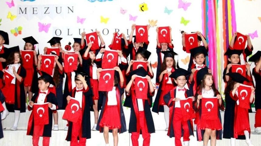 Sarıg&ouml;l&rsquo;de Anaokulu &Ouml;ğrencilerinden Kepli Mezuniyet