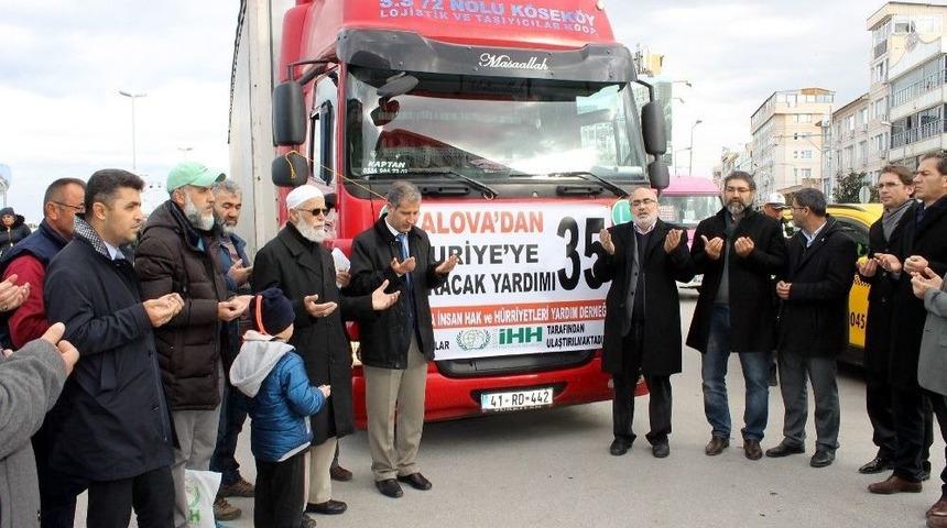 Suriye&rsquo;ye Yalova&rsquo;dan 20 Ton Yakacak Yardımı