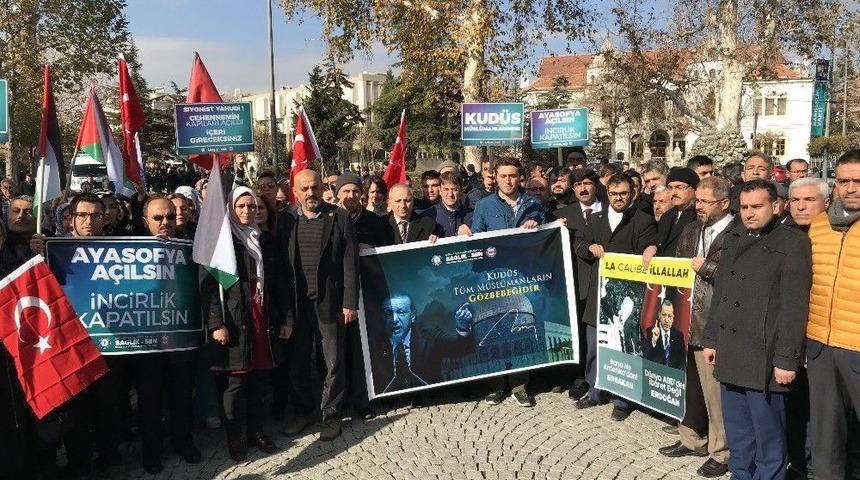 Konya&rsquo;da Kud&uuml;s Protestosu