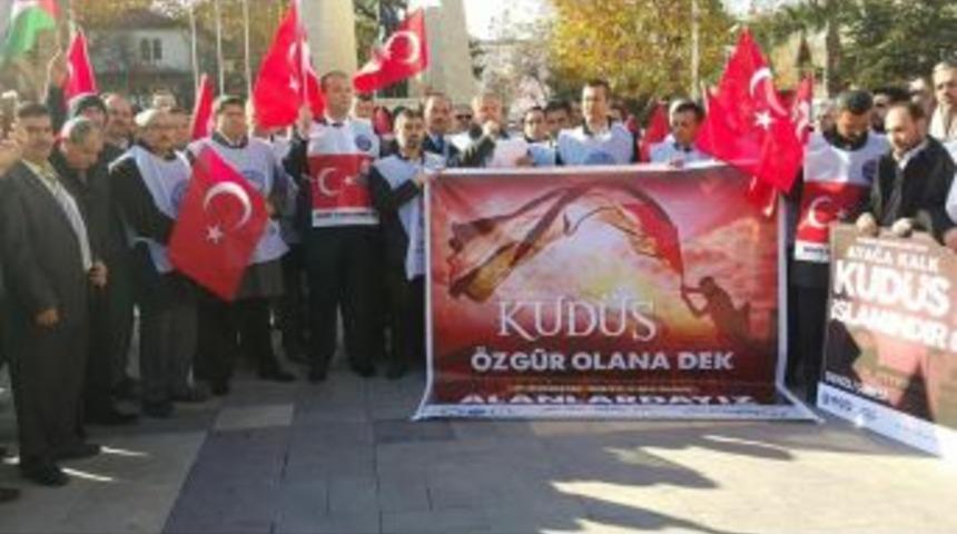 Denizli&rsquo;de Kud&uuml;s Tepkisi