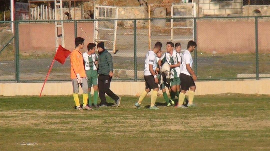 Sahaya Giren K&ouml;pek Ma&ccedil;ı Durdurdu